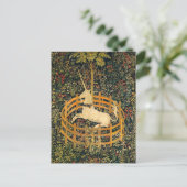 Das Einhorn in Gefangenschaft Feiertagspostkarte (Stehend Vorderseite)