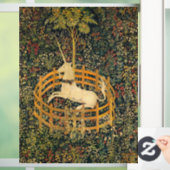 Das Einhorn in Gefangenschaft Fensteraufkleber (Zuhause)