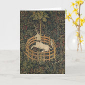 Das Einhorn in Gefangenschaft Karte (Gelbe Blume)