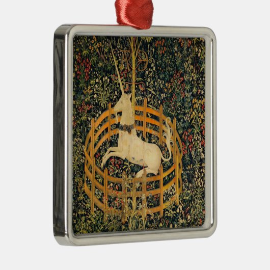 Das Einhorn in Gefangenschaft Ornament Aus Metall (Rechts)