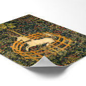 Das Einhorn in Gefangenschaft Poster (Ecke)