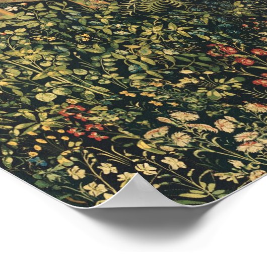 Das Einhorn in Gefangenschaft Poster (Ecke)