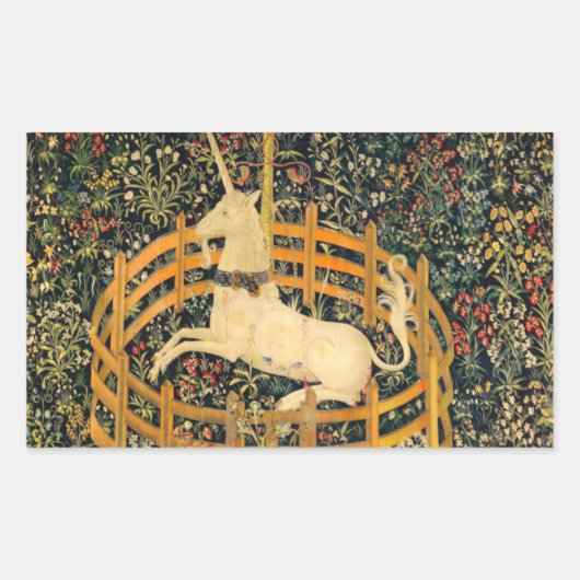 Das Einhorn in Gefangenschaft Rechteckiger Aufkleber (Vorderseite)