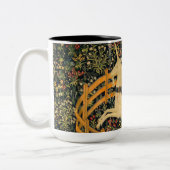 Das Einhorn in Gefangenschaft Zweifarbige Tasse (Links)