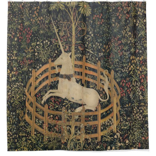 Das Einhorn ist gefangengenommener Duschvorhang (Vorderseite)