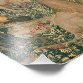 Das Einhorn ist gefunden, mittelalterliche Tapest Fotodruck (Ecke)