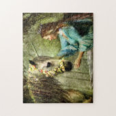 Das Einhorn-Mädchen Puzzle (Vertikal)