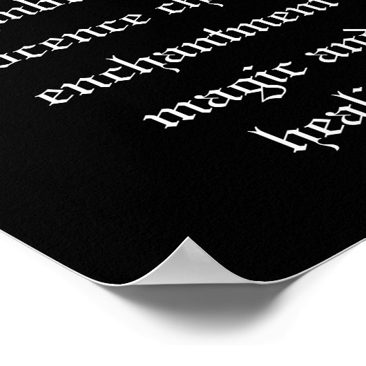 Das Einhorn Poster (Ecke)