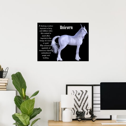 Das Einhorn Poster (Heimbüro)