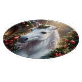 „Das Einhorn von Noel“ Schneidebrett (Ecke)