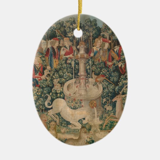 Das Einhorn wird gefunden Keramik Ornament (Vorne)