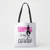 Das Einkaufen ist mein Cardio Graphic Print (v1) Tasche (Vorderseite)