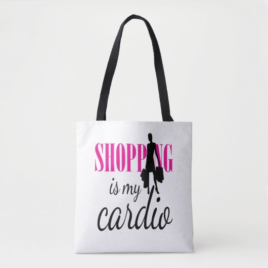 Das Einkaufen ist mein Cardio Graphic Print (v1) Tasche (Vorderseite)