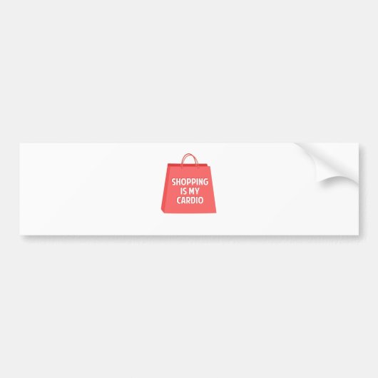 Das Einkaufen ist mein Herz Autoaufkleber (Vorne)