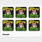 Das Einkaufsviertel von Kitty: Eine reizvolle Samm Quadratischer Aufkleber (Blatt)