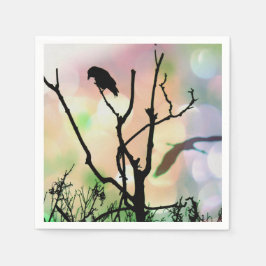 Das einsame Crow-Papier Napkins Serviette