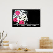 Das einsame Gemälde der Kosmonaut auf einem Poster (Küche)