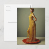 Das einzigartige Spaghetti-Kleid Postkarte (Vorne/Hinten)