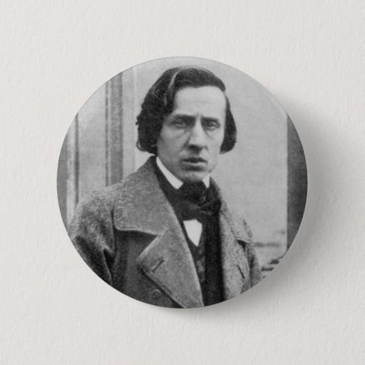 Das einzige bekannte Foto von Frederic Chopin Button (Vorderseite)