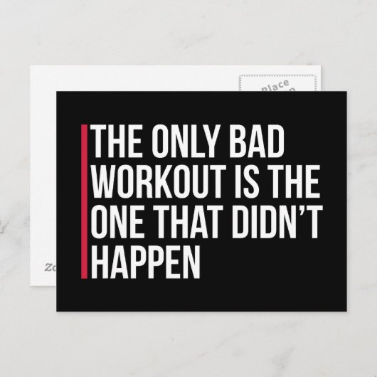 Das einzige schlechte Zitat für das Fitnessstudio Postkarte (Vorne/Hinten)