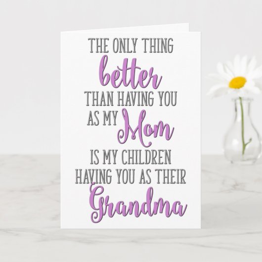 Das Einzige, was besser ist, als dich als meine Ma Karte (Kleine Pflanze)