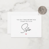 Das Einzige, was besser ist, als dich zu haben, Sc Mitteilungskarte (Vorderseite/Rückseite Beispiel)