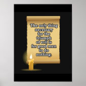 Das einzige, was für den Triumph des Bösen notwend Poster (Vorne)