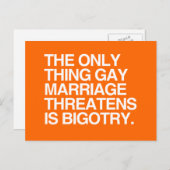 DAS EINZIGE, WAS GAY HEIRAGE BEDROHT, IST DIE BIGO POSTKARTE (Vorne/Hinten)