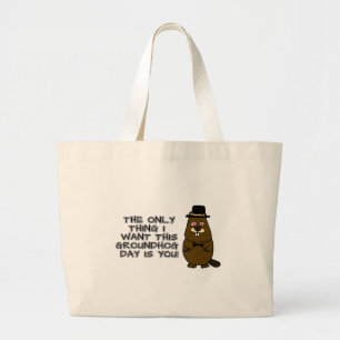 Das Einzige, was ich an diesem Groundhog Day gewol Jumbo Stoffbeutel