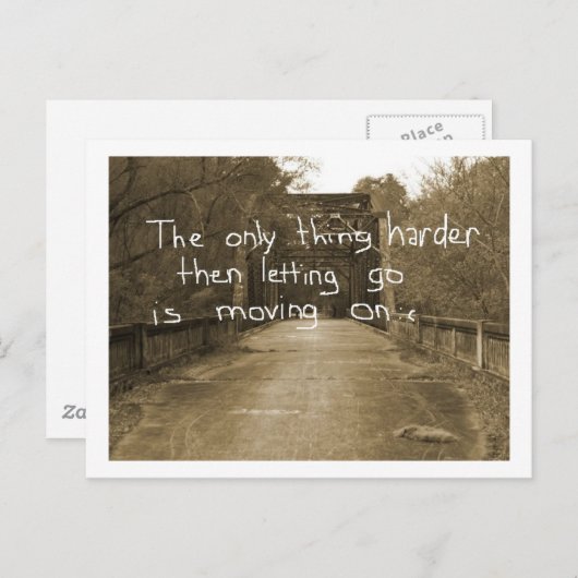 Das Einzige, was schwieriger ist, dann lassen, ist Postkarte (Vorne/Hinten)