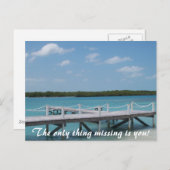 Das Einzige, was vermisst ist, bist du! Postkarte (Vorne/Hinten)