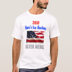 Das Eis-Hockey 2010 USA-Männer - Silbermedaille T-Shirt