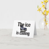 Das Eis nennt Hockey-Blanko-Gruß Karte (Gelbe Blume)