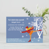 Das Eis-Skaten-Party Einladung des Mädchens (Stehend Vorderseite)