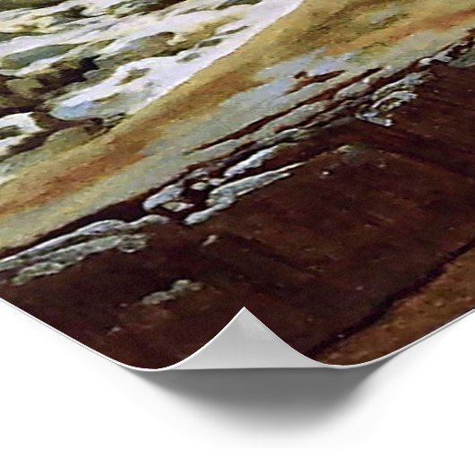 Das Eismeer, Caspar David Friedrich Poster (Ecke)