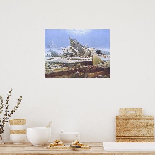 Das Eismeer (Friedrich 1824) Poster (Küche)