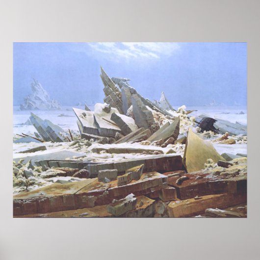Das Eismeer (Friedrich 1824) Poster (Vorne)