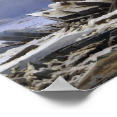 Das Eismeer von Caspar David Friedrich Poster (Ecke)