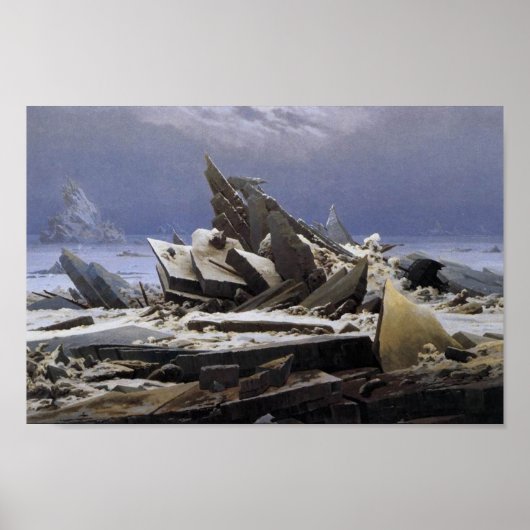 Das Eismeer von Caspar David Friedrich Poster (Vorne)