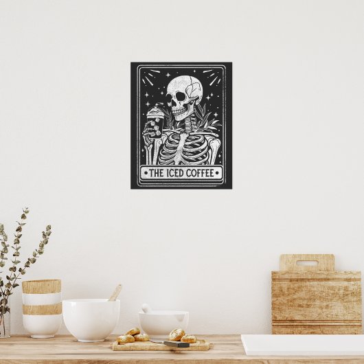 Das Eistotelkaffee zu Halloween-Coffee Lover Poster (Küche)