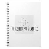 Das elastische zuckerkranke Grau auf transparentem Notizblock (Vorderseite)