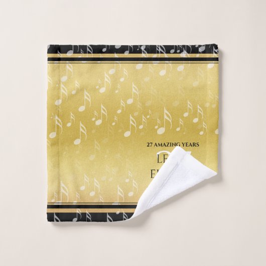 Das elegante 27. Musikfestival Badhandtuch Set (Waschlappen)