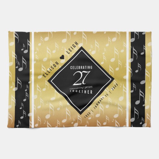 Das elegante 27. Musikfestival Geschirrtuch (Horizontal)