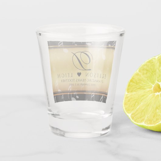 Das elegante 27. Musikfestival Schnapsglas (Rückseite)