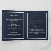 Das elegante Beerdigungsprogramm des Blue Silver F Dankeskarte (Innenseite)