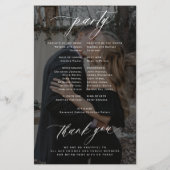 Das elegante Black Foto Hochzeitsprogramm (Rückseite)