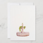 Das elegante Brautparty Garden schwänzt Einladung (Rückseite)