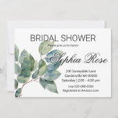 Das elegante Brautparty im Grünen mit Aquarellfarb Einladung (Vorderseite)