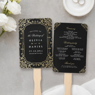 Das elegante Brautprogramm "Black & Gold" Fächer