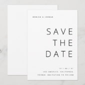 Das elegante "Date"-Minimalismus rette Save The Date (Vorne/Hinten)